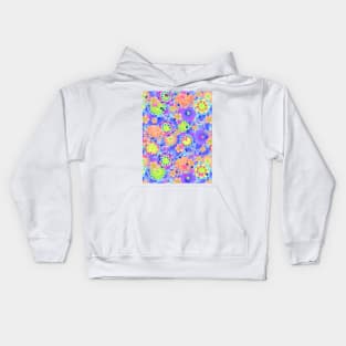 Psychedelic Floral Kiss Kids Hoodie